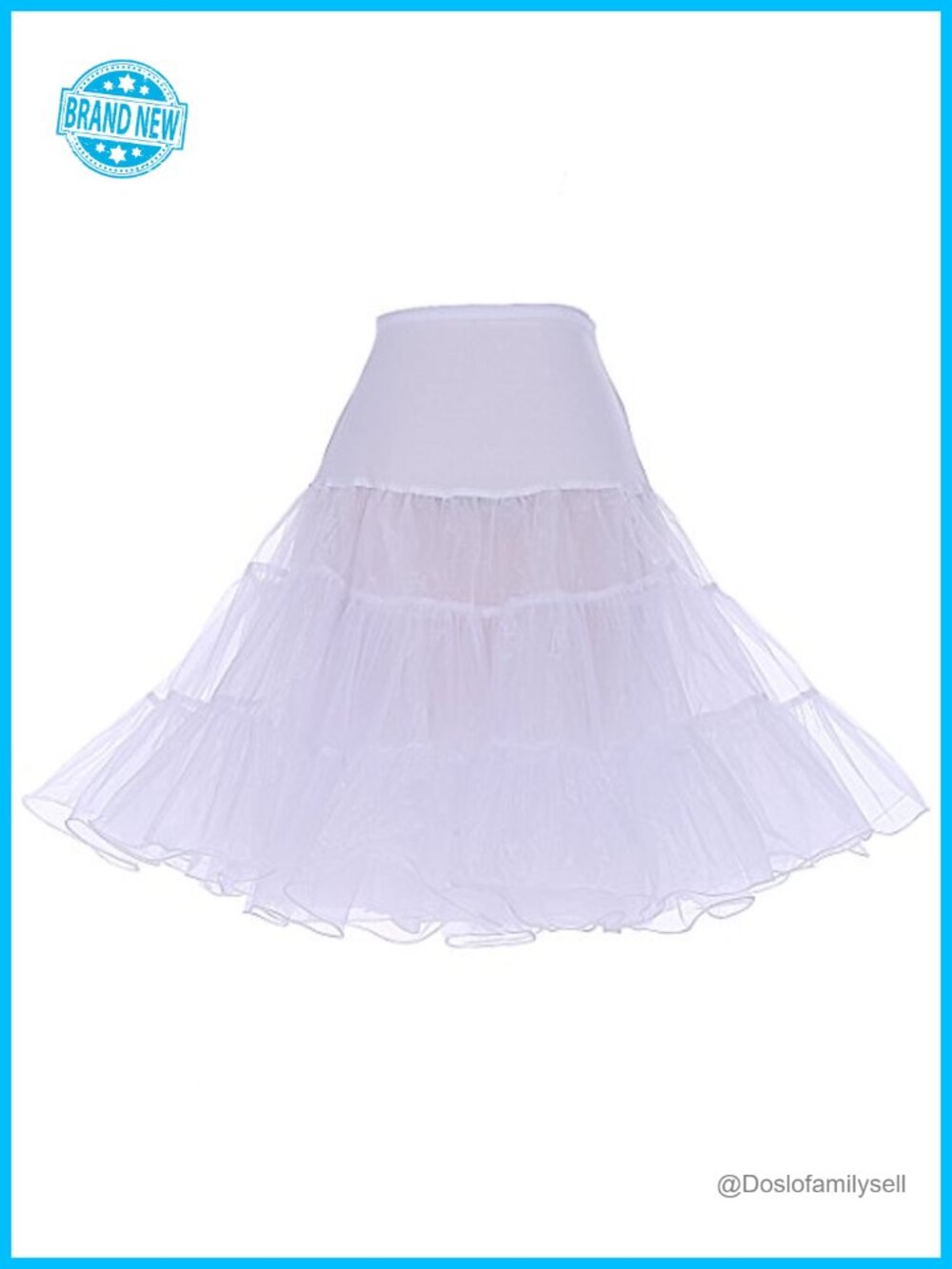 Tulle Crinoline Underskirt Knee Length Half Slip Petticoat